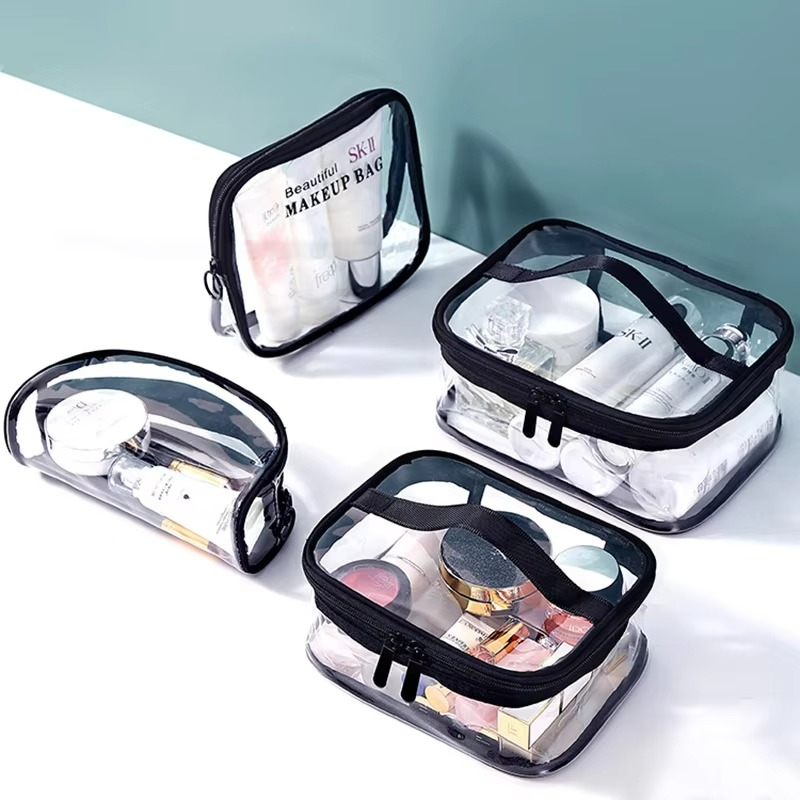 Clear Travel Makeup Bag Waterproof, Portable, and Stylish Organizer for Cosmetics