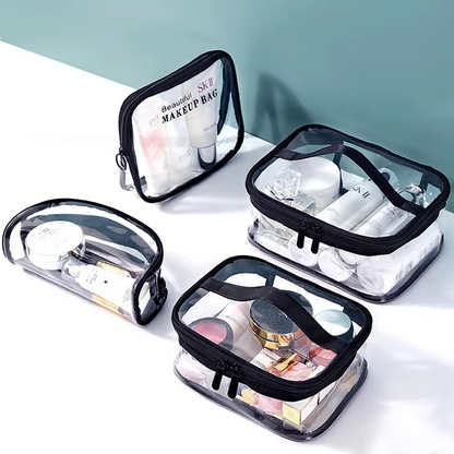 Clear Travel Makeup Bag Waterproof, Portable, and Stylish Organizer for Cosmetics