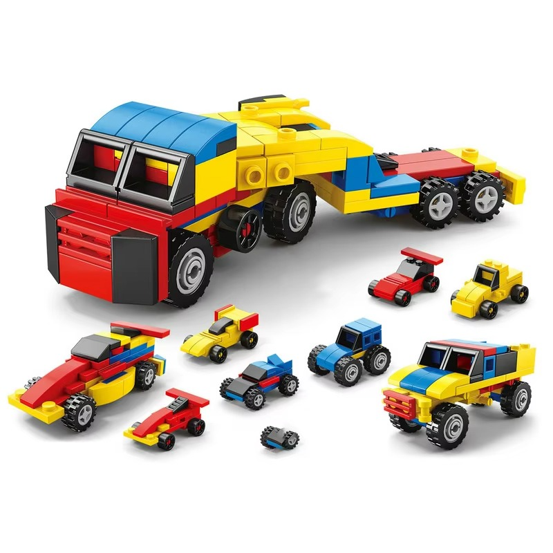 Power Racing Micro Blocks Set 6-in-1 Mini Building Brick Racing Vehicles