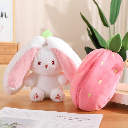 Rabbit New Creative Strawberry Rabbit Plush Soft Doll Hug Pillow | Best