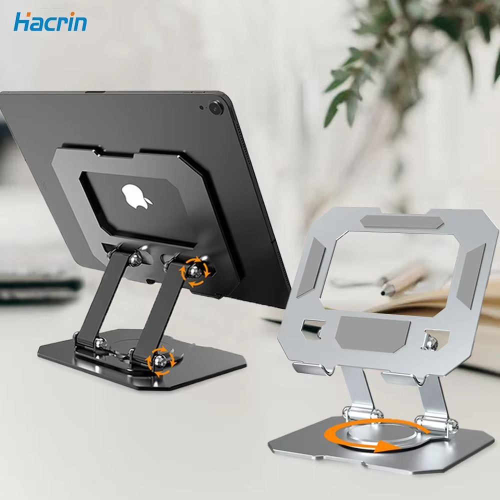 360° Rotating Metal Tablet &amp; Mobile - Adjustable, Foldable, and Portable Desk