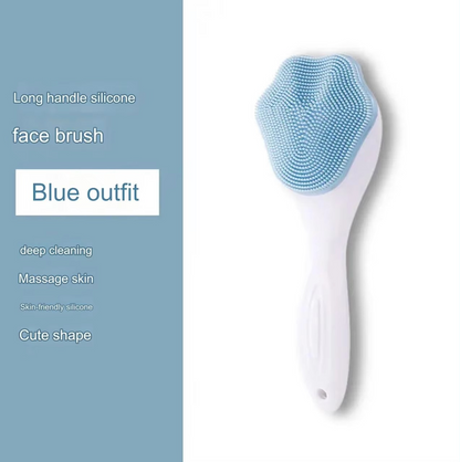 1 pcs Silicone Face Scrubber Exfoliating Brush, Manual Handheld Massager, Facial Cleansing