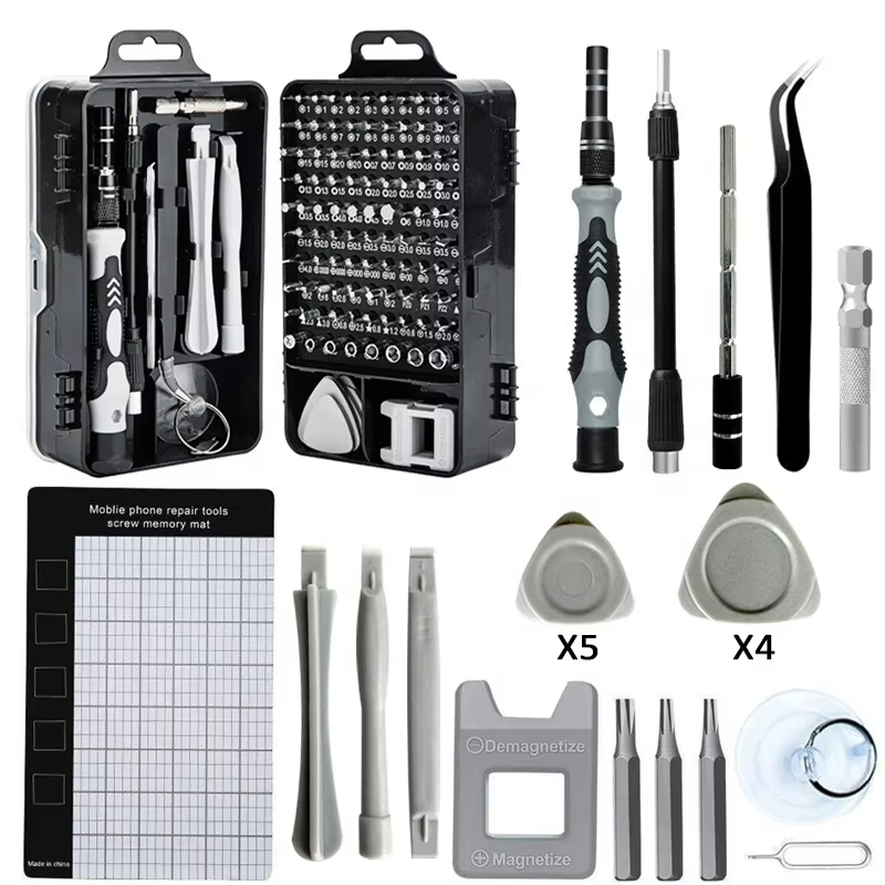 115-in-1 Precision Magnetic Screwdriver Set Stainless Steel Flat Head Repair Tool