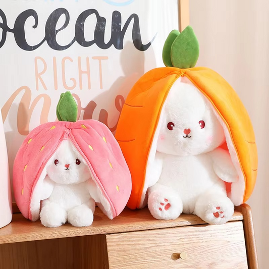 Rabbit New Creative Strawberry Rabbit Plush Soft Doll Hug Pillow | Best