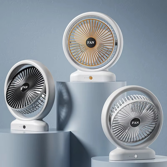 Desktop Fan Rechargeable, Mini Table Fan, Powerful Electric Fan with  Adjustable Wind