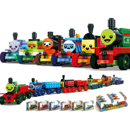 Pack Of 01 - Cartoon Train DIY Building Block Toy | Cartoon
