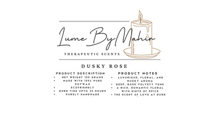 Dusky Rose | The Scent of Love at Dusk Handmade Luxurious