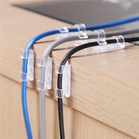 40 Pcs Smart Cable Organizer Desktop and Workstation Cord Clips / Cable