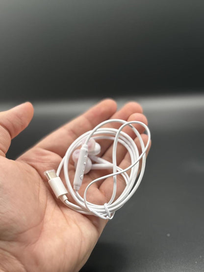 Wired Type-C Earphones with Mic In-Ear Design &amp; Volume Control |