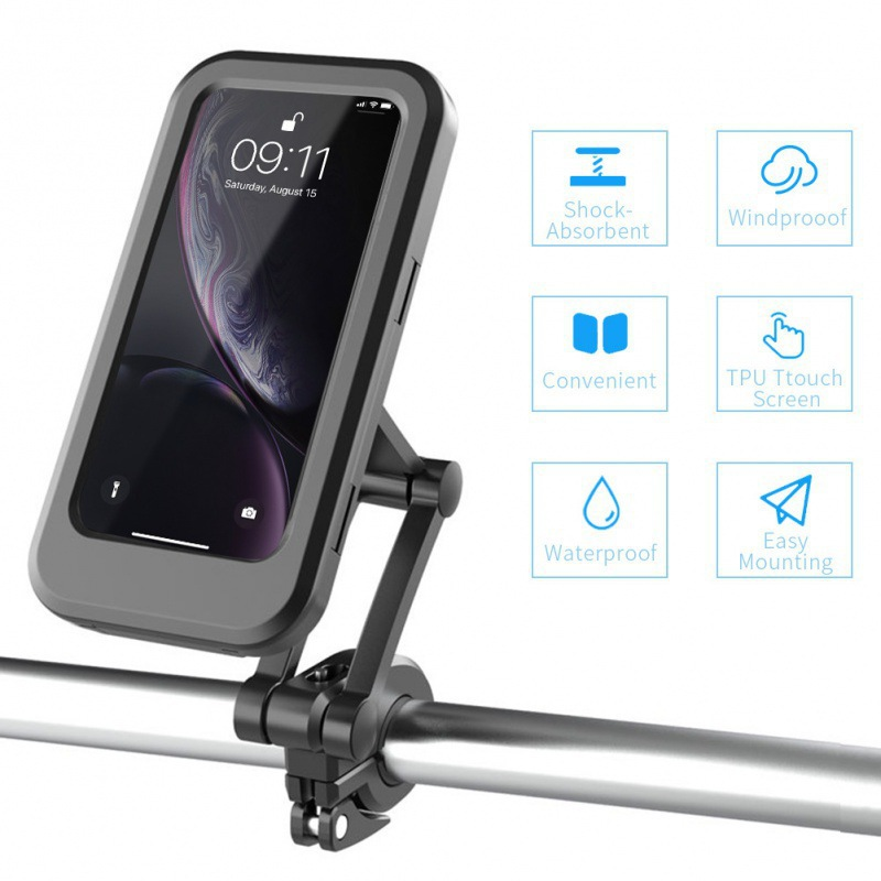 Waterproof Magnetic Bicycle Mobile Phone Holder 360° Rotation