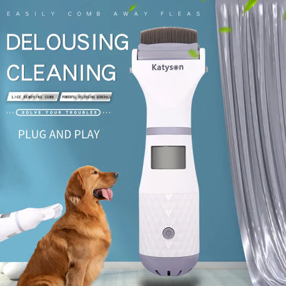 Electric Pet Dog Comb Hair Cleaning Tool Cat Dog Comb Can Drive