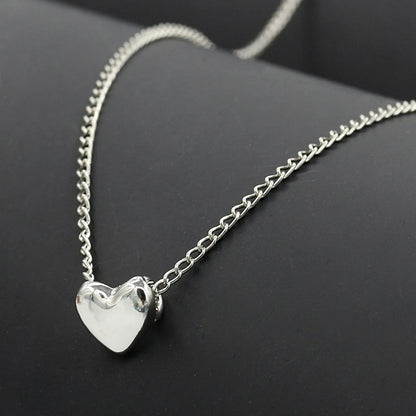 Stainless Steel Heart Shape Necklace |  Love Heart Pendant Necklace | Girls
