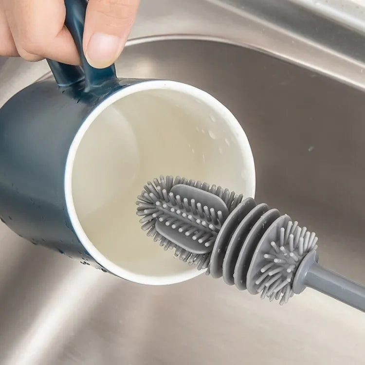 Silicone Feeder Bottle Brush Glass Brush Cup Brushes Long Handle | Silicone