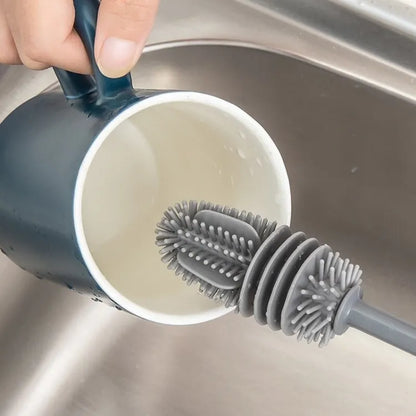 Silicone Feeder Bottle Brush Glass Brush Cup Brushes Long Handle | Silicone
