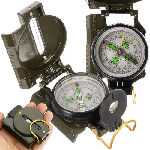 Military Lensatic Sighting Compass for Hiking Camping Hunting