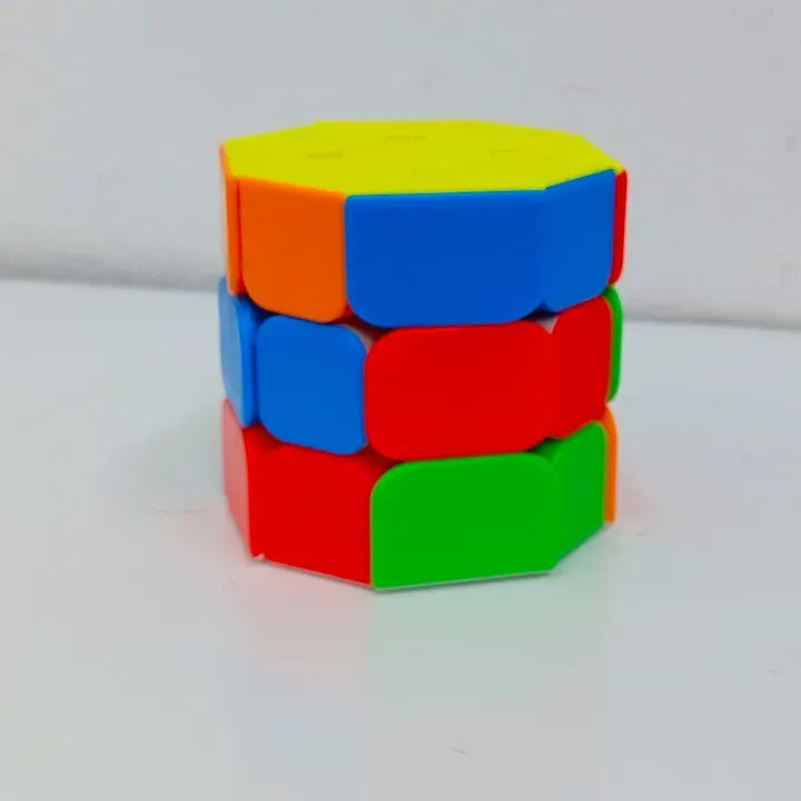 Jiehui Cube Octagonal Cylinder Magic Cube Puzzle IQ Brain 3x3 Barrel Spin