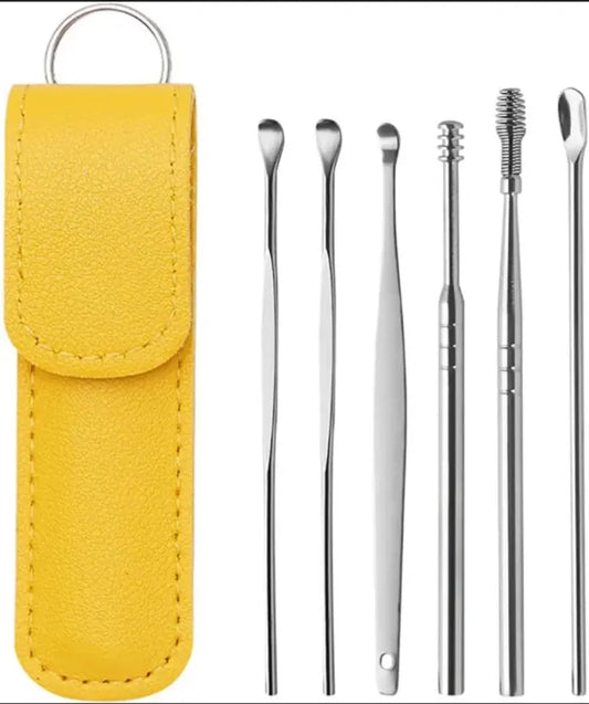 DherigTech Ear Wax Cleaning Kit, 6 Pcs Ear Pick Tools, Wax Removal