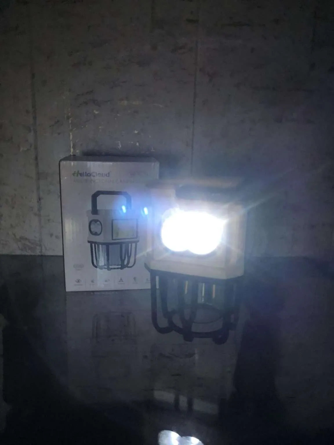 HelloCloud Multifunctional Camping Light Dual Bright &amp; Warm Modes Solar &amp; USB