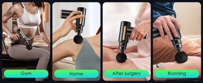 Massage Gun Deep Tissue, Handheld Muscle Massager with 4 Massage Heads, Super