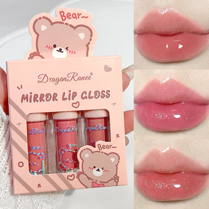 3 PC Mirror Lip Gloss Tinted Lip Balm Lip Oil Hydrating Non-Sticky