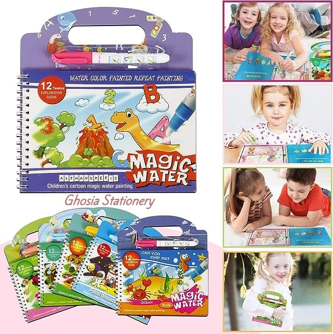 New Magic Water Book Painting Drawing Coloring Board Book Magic Water Pen
