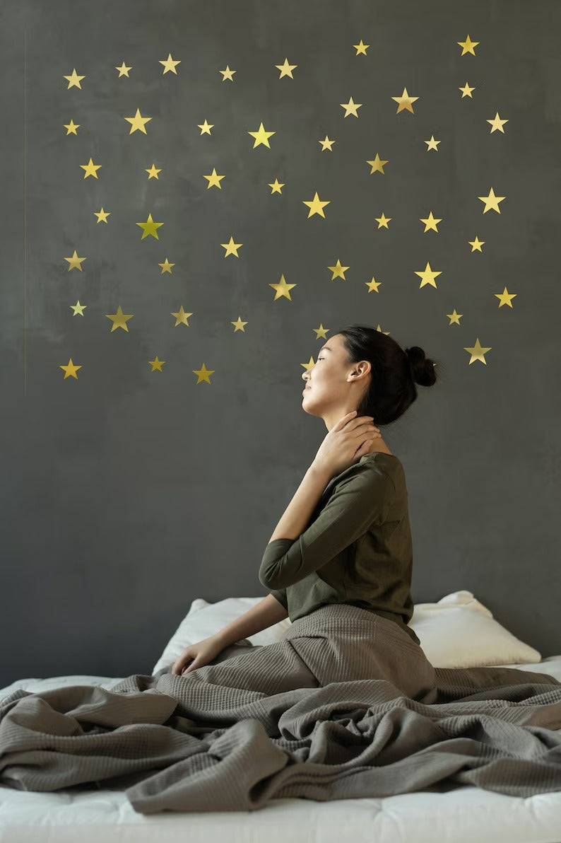 15 stars Mirror Matrial Acrylic Wall Art Decor star Stickers Decals