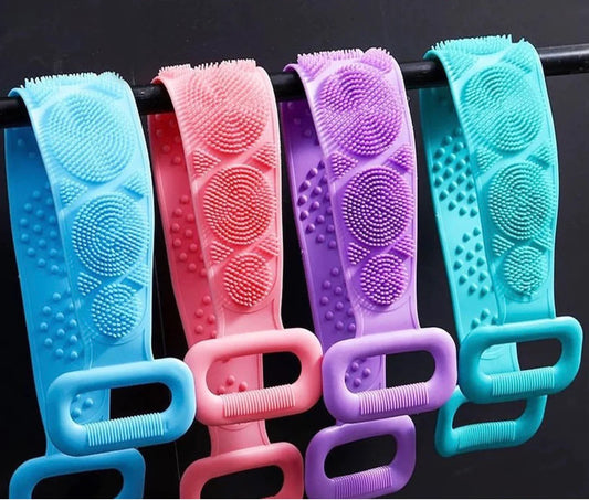 1 PC's Silicone Back Scrubber Bath Belt, Bath Scrubber (random Color) (70