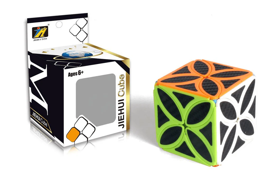 Jiehui Carbon Cube Sleek Carbon Fiber Design Puzzle Cube for Speedcubers