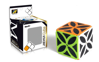 Jiehui Carbon Cube Sleek Carbon Fiber Design Puzzle Cube for Speedcubers