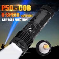 Most Powerful P50 FlashLight Flash light 5 Modes Usb Zoom Led Torch
