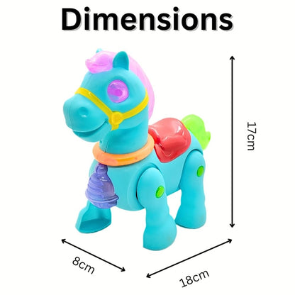 Musical Walking Moving Pony Horse with Light &amp; Sound Battery Operated Toy
