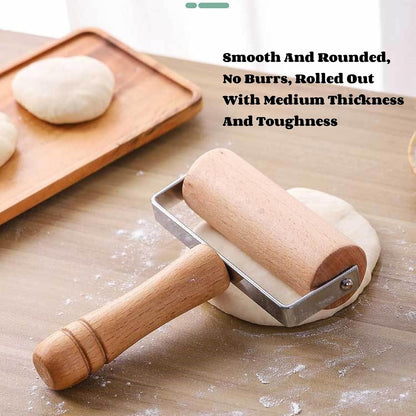 2pcs Wooden Rolling Pin for Baking Hand Push Dough Roller with - CheckNpays