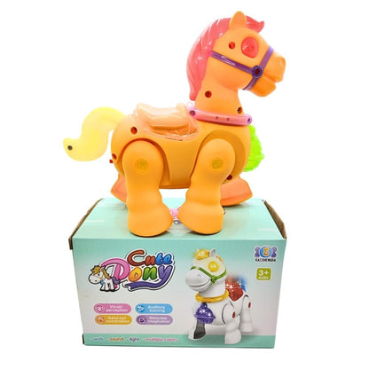 Musical Walking Moving Pony Horse with Light &amp; Sound Battery Operated Toy