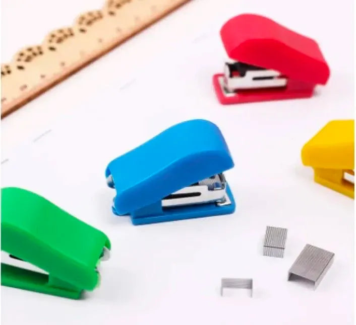Pack of 2 Mini Staplers with Pins Compact, Smooth, and High-Quality