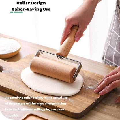 2pcs Wooden Rolling Pin for Baking Hand Push Dough Roller with - CheckNpays