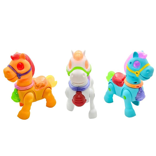 Musical Walking Moving Pony Horse with Light &amp; Sound Battery Operated Toy