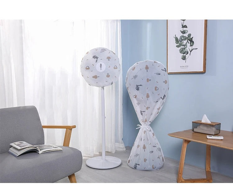 Decorative Fan Cover with Colorful Pattern Design Dust Protection &amp; Stylish