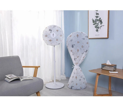Decorative Fan Cover with Colorful Pattern Design Dust Protection &amp; Stylish