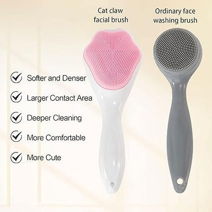 1 PCs Silicone Face Scrubber Exfoliating Brush, Manual Handheld Massager , Facial