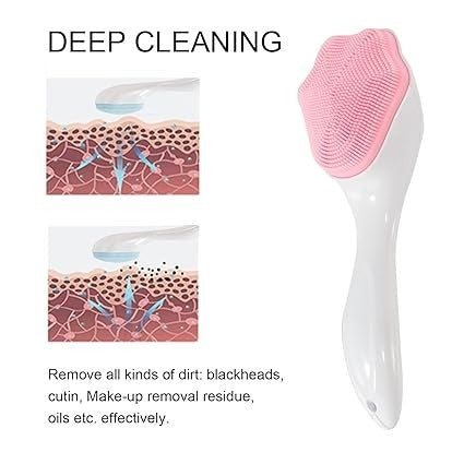 1 PCs Silicone Face Scrubber Exfoliating Brush, Manual Handheld Massager , Facial
