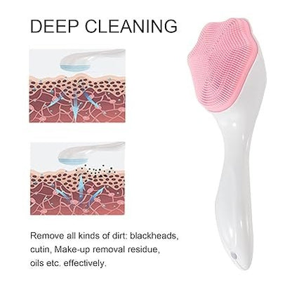 1 PCs Silicone Face Scrubber Exfoliating Brush, Manual Handheld Massager , Facial