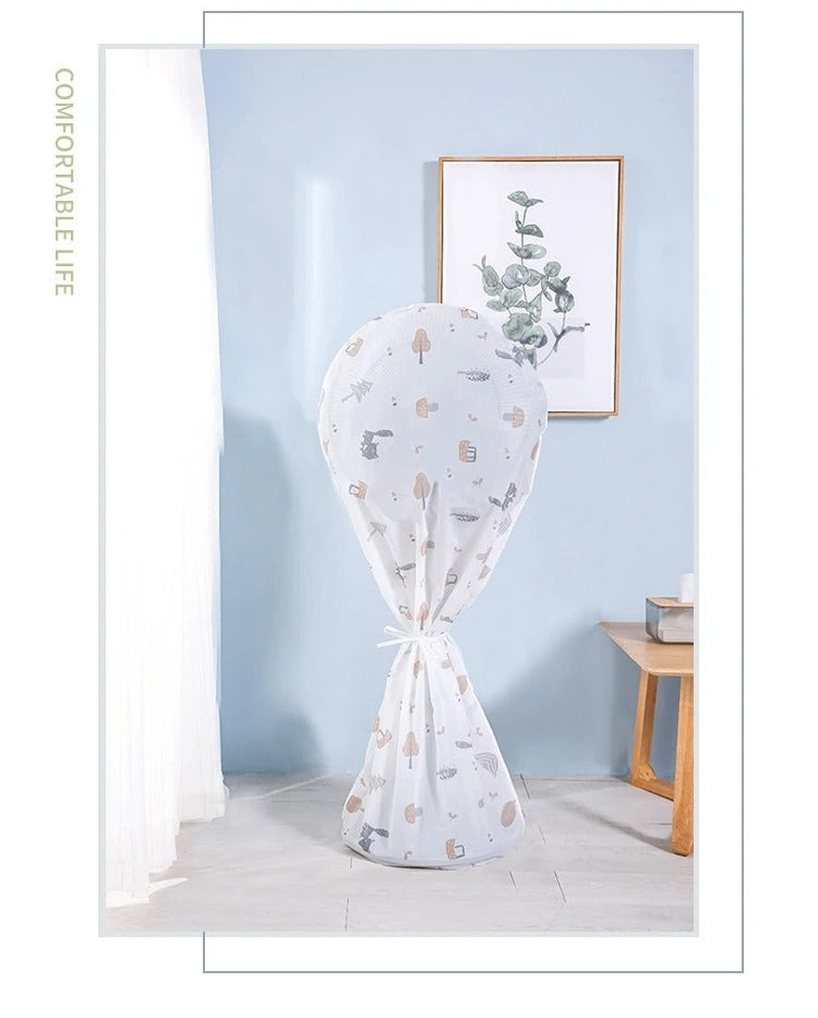 Decorative Fan Cover with Colorful Pattern Design Dust Protection &amp; Stylish