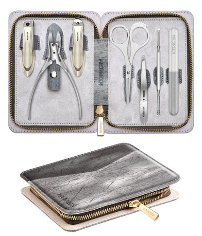 Premium Manicure &amp; Pedicure Kit Stainless Steel Nail Clippers Set with - CheckNpays