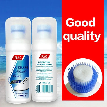 PLAC White Shoe Polish Cream Magic Instant Cleaner for White Shoes