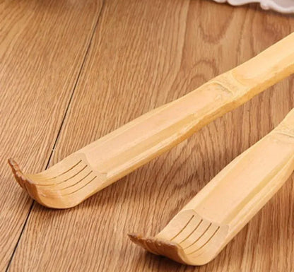 2 Pcs Wooden Back Scratcher &amp; Massage Stick Long Handle Backscratching