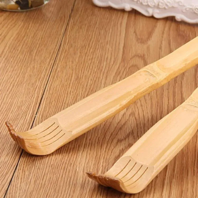 2 Pcs Wooden Back Scratcher &amp; Massage Stick Long Handle Backscratching