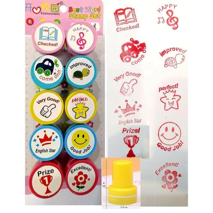 Appreciation Stamps Kids Stamp Set for Motivation | Self-Inking | Pack
