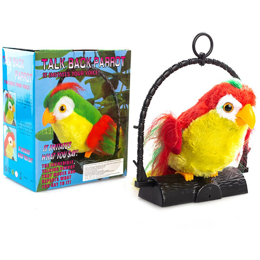 Talk Back Talking Parrot Toy Repeats Speech, Educational &amp; Fun for