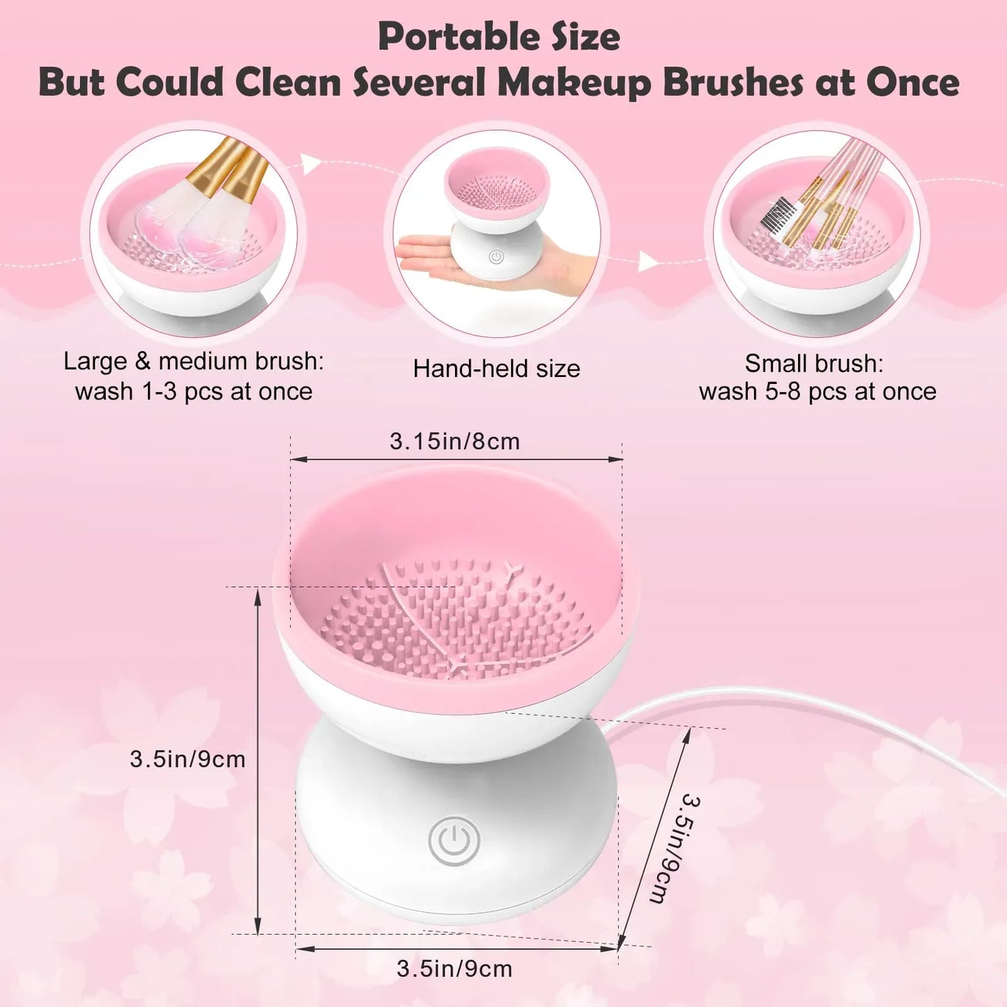 Electric Makeup Brush Cleaner Machine Gentle And Efficient Cleaning USB Powered Electric