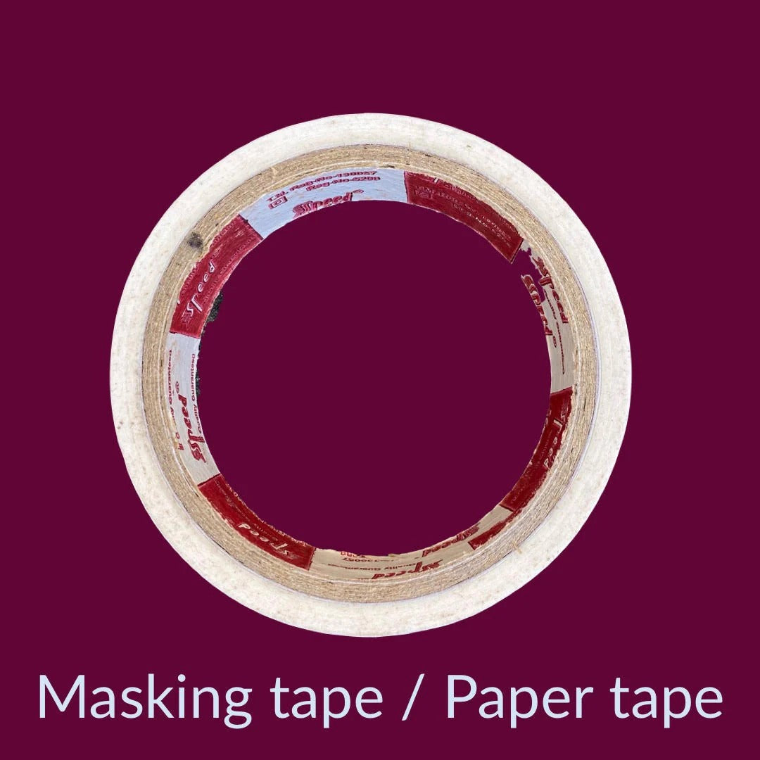 1 Inch Paper Masking Tape 15 Yards, Strong Adhesion, Clean Removal, - CheckNpays